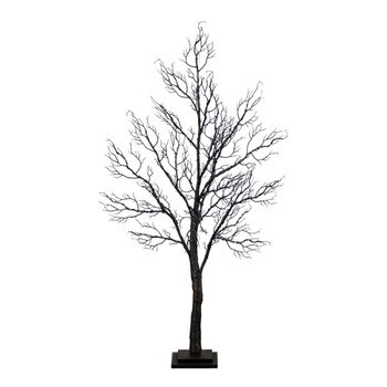 4-ft Pre-Lit Halloween Minimalist Twig Artificial Fall Tree with 160 Orange Purple LED Lights - SKU #T5160