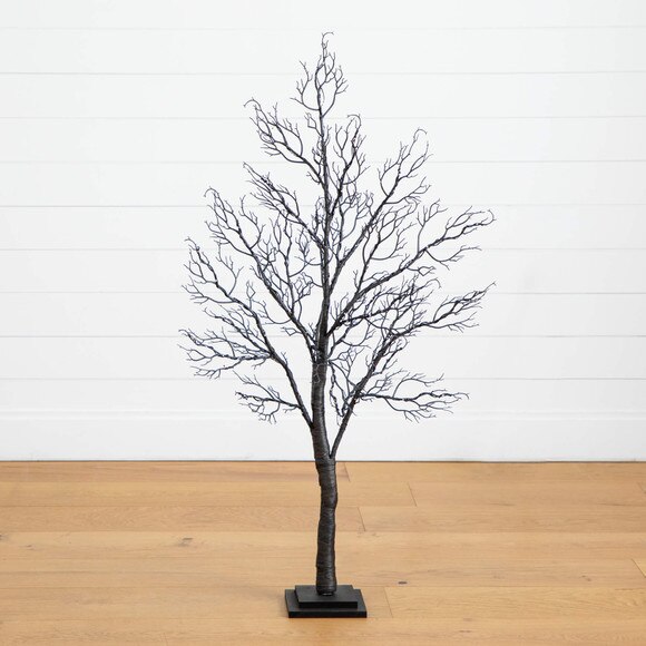 4-ft Pre-Lit Halloween Minimalist Twig Artificial Fall Tree with 160 Orange Purple LED Lights - SKU #T5160 - 13