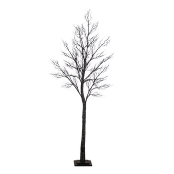 7-ft Pre-Lit Halloween Minimalist Twig Artificial Fall Tree with 400 Orange Purple LED Lights - SKU #T5162