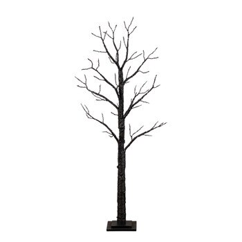 5-ft Pre-Lit Artificial Halloween Twig Tree with 360 Orange Purple LED Lights - SKU #T5163