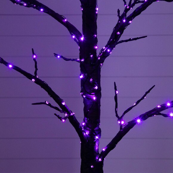 5-ft Pre-Lit Artificial Halloween Twig Tree with 360 Orange Purple LED Lights - SKU #T5163 - 3