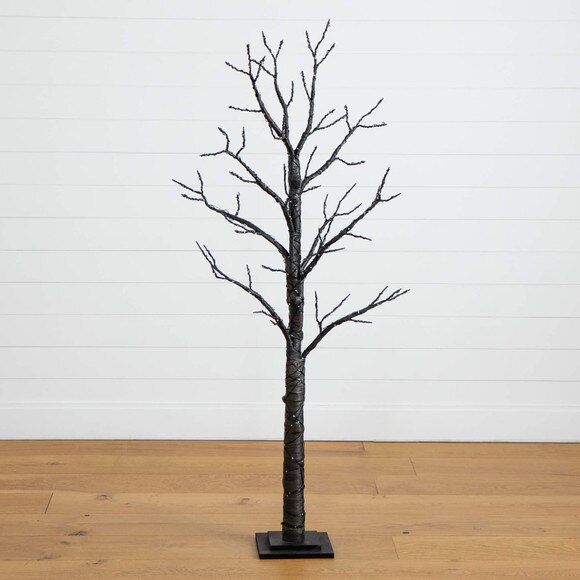 5-ft Pre-Lit Artificial Halloween Twig Tree with 360 Orange Purple LED Lights - SKU #T5163 - 13