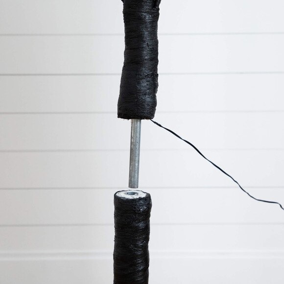 8-ft Pre-Lit Halloween Black Twig Artificial Tree with 510 Orange Purple LED Lights - SKU #T5169 - 4