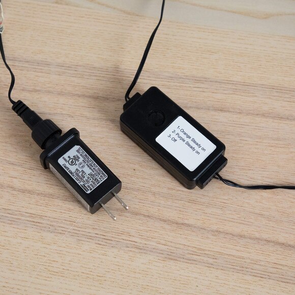 8-ft Pre-Lit Halloween Black Twig Artificial Tree with 510 Orange Purple LED Lights - SKU #T5169 - 9