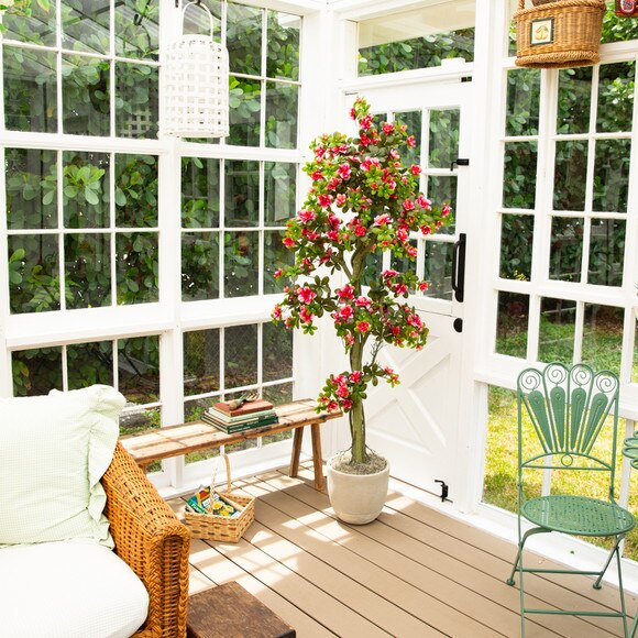 6-ft UV Resistant Artificial Azalea Tree Indoor/Outdoor - SKU #T5180 - 8