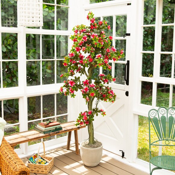 6-ft UV Resistant Artificial Azalea Tree Indoor/Outdoor - SKU #T5180 - 9