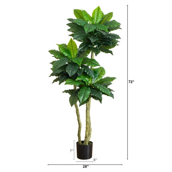 6-ft UV Resistant Artificial Bird Nest Fern Tree Indoor/Outdoor - SKU #T5182 - 1