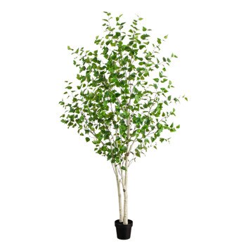 8-ft Artificial Birch Tree with Real Touch Leaves - SKU #T5186