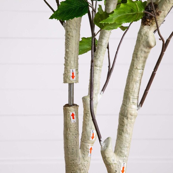 8-ft Artificial Birch Tree with Real Touch Leaves - SKU #T5186 - 4