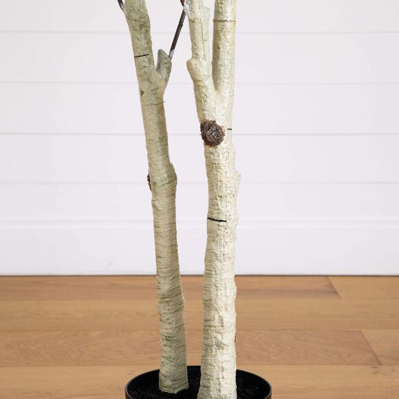 8-ft Artificial Birch Tree with Real Touch Leaves - SKU #T5186 - 5