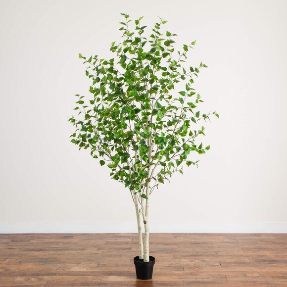 8-ft Artificial Birch Tree with Real Touch Leaves - SKU #T5186 - 7