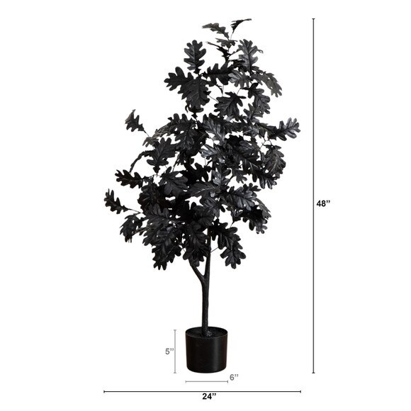 4-ft Artificial Halloween Black Oak Tree - SKU #T5192 - 1