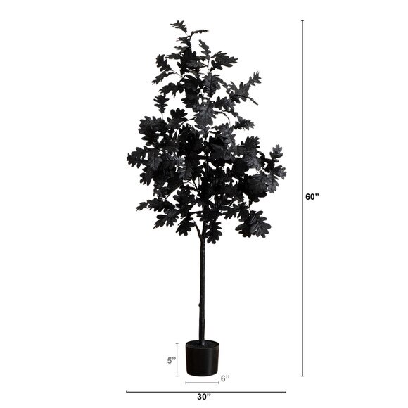 5-ft Artificial Halloween Black Oak Tree - SKU #T5193 - 1