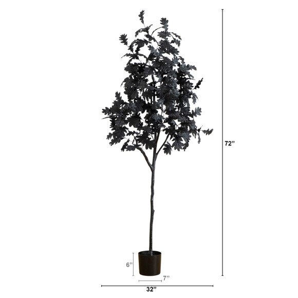 6-ft Artificial Halloween Black Oak Tree - SKU #T5194 - 1