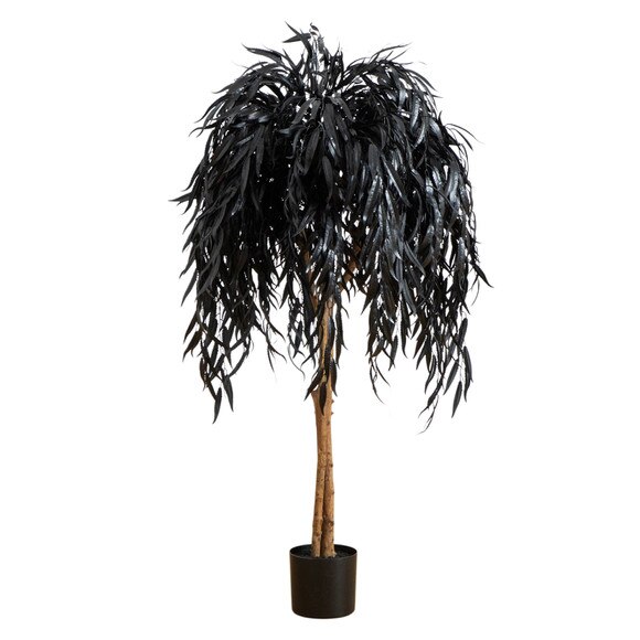 4-ft Artificial Halloween Black Willow Tree - SKU #T5196