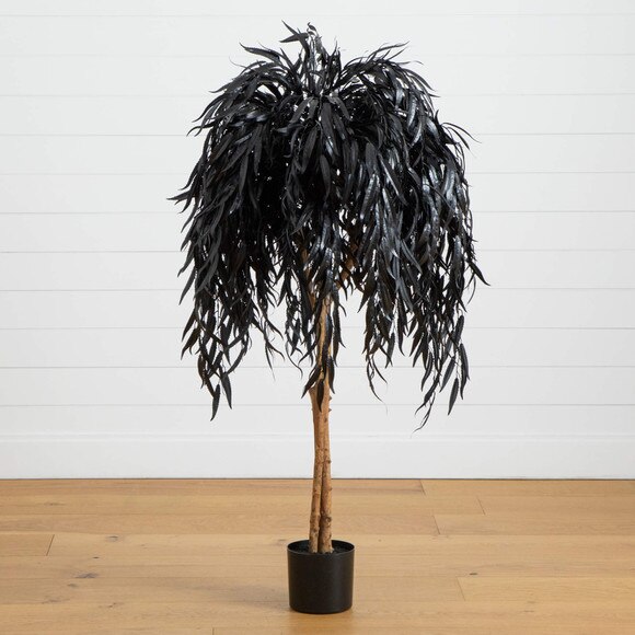 4-ft Artificial Halloween Black Willow Tree - SKU #T5196 - 7
