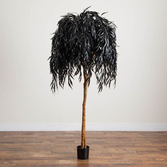 6-ft Artificial Halloween Black Willow Tree - SKU #T5197 - 6