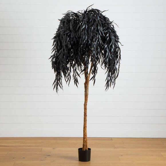 6-ft Artificial Halloween Black Willow Tree - SKU #T5197 - 7
