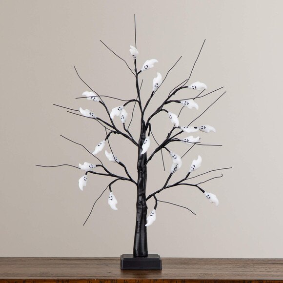 2-ft Pre-Lit Artificial Halloween Ghost Twig Tree with 24 Purple LED Lights - SKU #T5198 - 8