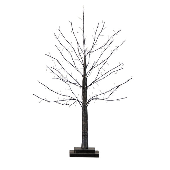 2-ft Pre-Lit Artifiical Halloween Black Twig Tree with 210 Warm White Fairy Copper Wire LED Lights - SKU #T5203 - 1