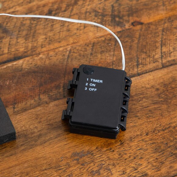 2-ft Pre-Lit Artifiical Halloween Black Twig Tree with 210 Warm White Fairy Copper Wire LED Lights - SKU #T5203 - 5