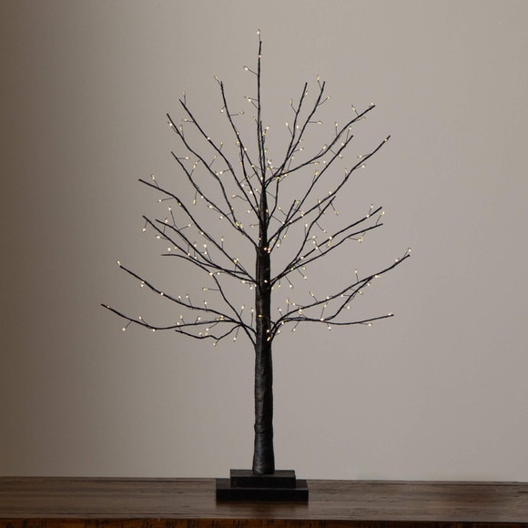 2-ft Pre-Lit Artifiical Halloween Black Twig Tree with 210 Warm White Fairy Copper Wire LED Lights - SKU #T5203 - 13