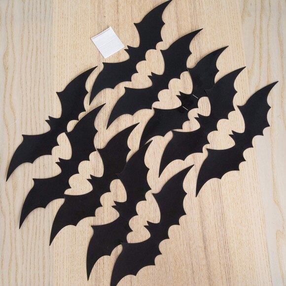 4-ft Pre-Lit Artificial Halloween Black Twig Tree with Bats and 50 Orange LED Lights - SKU #T5204 - 5