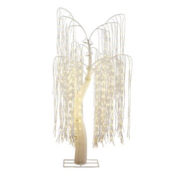 7-ft Pre-Lit Artificial White Willow Christmas Tree with 400 Cool White LED Light - SKU #T5207