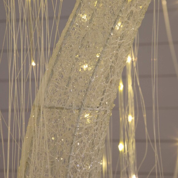 7-ft Pre-Lit Artificial White Willow Christmas Tree with 400 Cool White LED Light - SKU #T5207 - 5