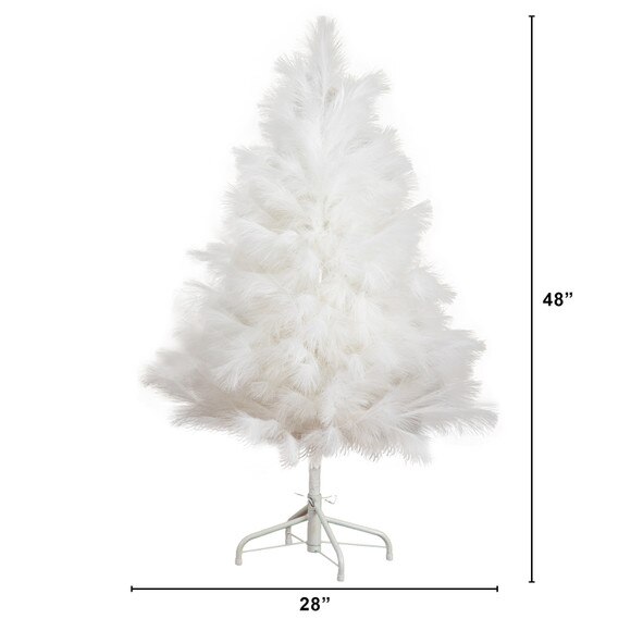 4-ft Artificial White Pampas Grass Christmas Tree - SKU #T5209 - 1