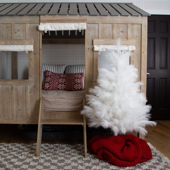 4-ft Artificial White Pampas Grass Christmas Tree - SKU #T5209 - 4