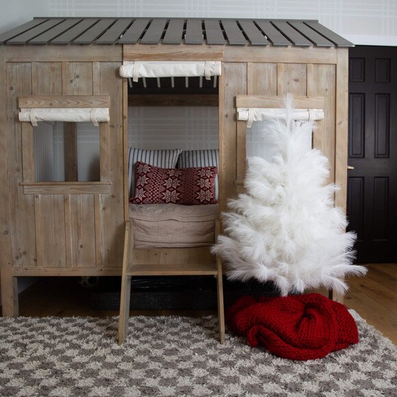 4-ft Artificial White Pampas Grass Christmas Tree - SKU #T5209 - 5