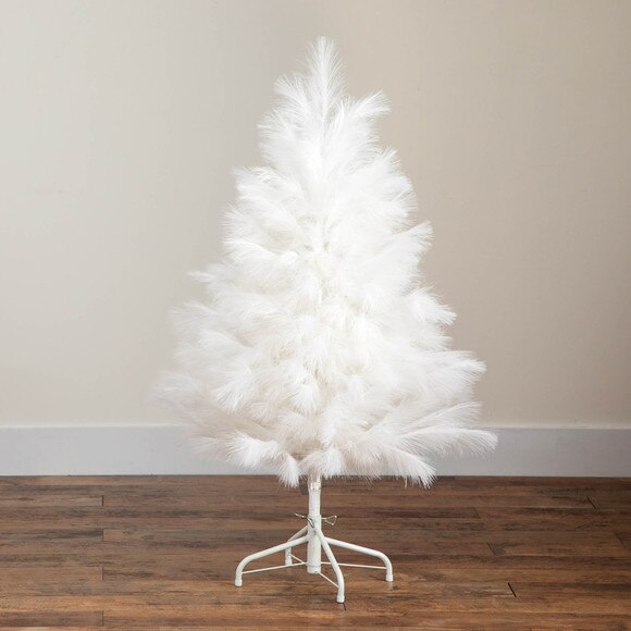 4-ft Artificial White Pampas Grass Christmas Tree - SKU #T5209 - 6