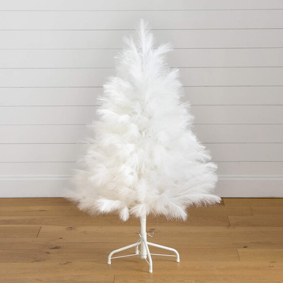 4-ft Artificial White Pampas Grass Christmas Tree - SKU #T5209 - 7