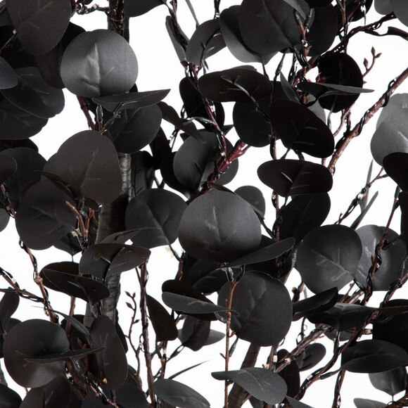8-ft Pre-Lit Artificial Halloween Black Eucalyptus Tree with 540 Orange Purple LED Lights - SKU #T5225 - 2