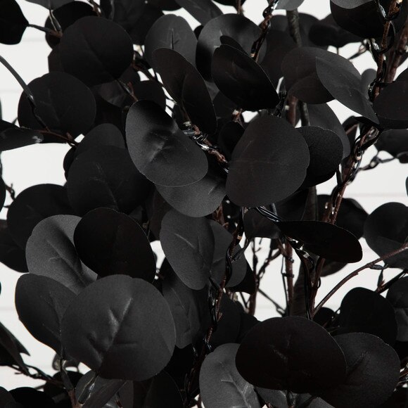 9-ft Pre-Lit Artificial Halloween Black Eucalyptus Tree with 700 Orange Purple LED Lights - SKU #T5226 - 2