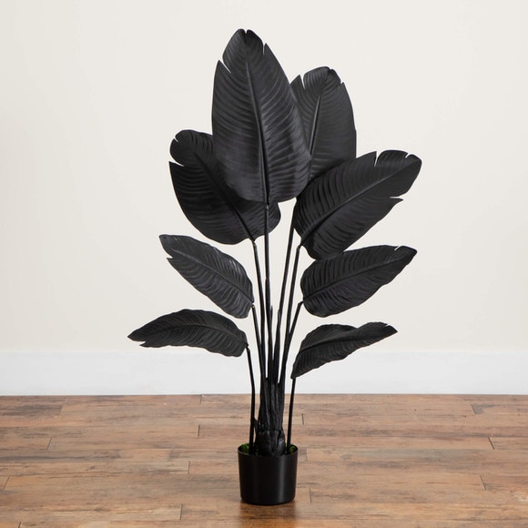 4-ft Artificial Halloween Black Travelers Palm Tree - SKU #T5228 - 5