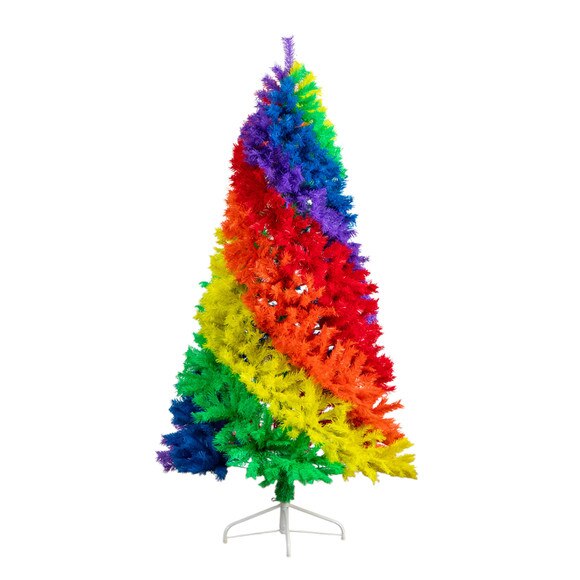 6-ft Artificial Rainbow Christmas Tree - SKU #T5237