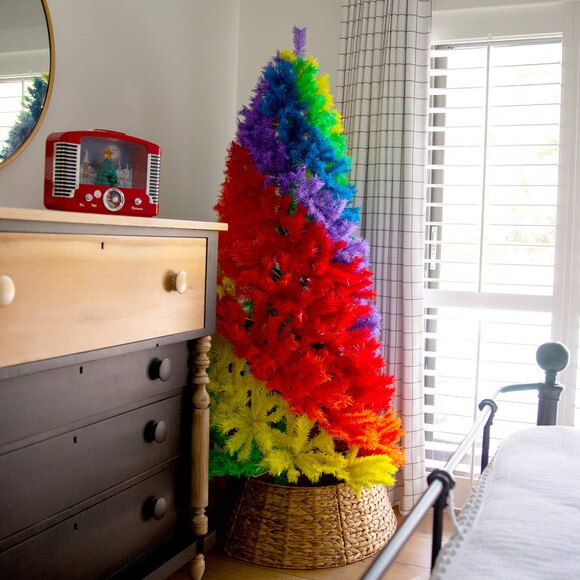 6-ft Artificial Rainbow Christmas Tree - SKU #T5237 - 5