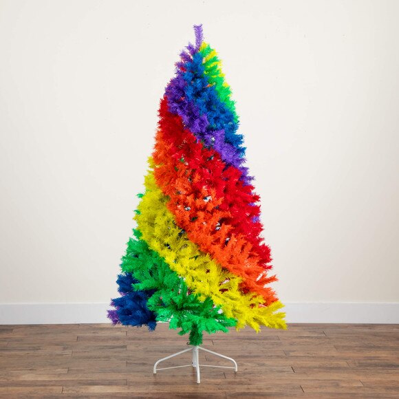 6-ft Artificial Rainbow Christmas Tree - SKU #T5237 - 6