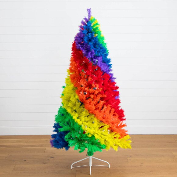 6-ft Artificial Rainbow Christmas Tree - SKU #T5237 - 7