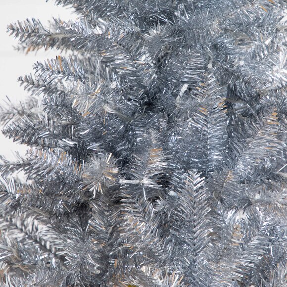 4-ft Artificial Silver Christmas Tree with 130 Cool White LED Lights - SKU #T5238 - 2