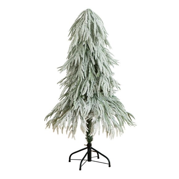 4-ft Flocked Down Swept Artificial Christmas Tree with 110 LED Lights - SKU #T5240