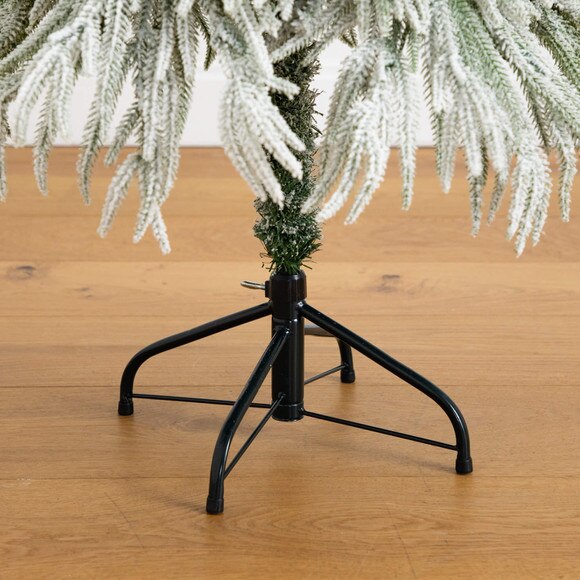 4-ft Flocked Down Swept Artificial Christmas Tree with 110 LED Lights - SKU #T5240 - 5