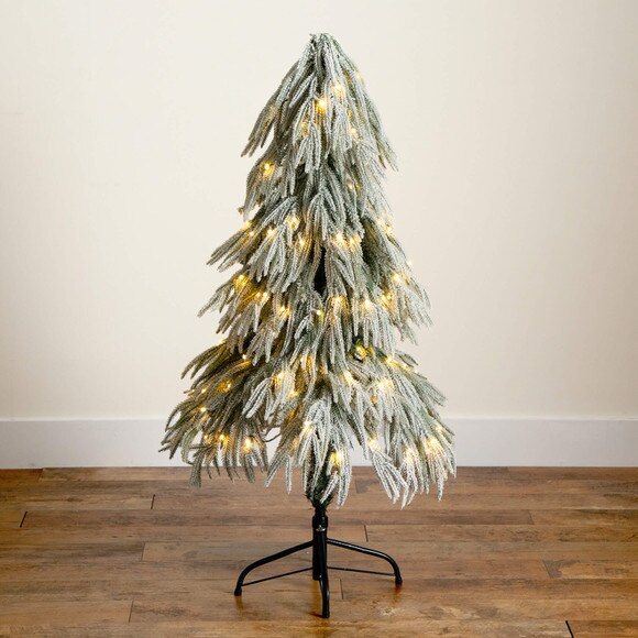 4-ft Flocked Down Swept Artificial Christmas Tree with 110 LED Lights - SKU #T5240 - 10