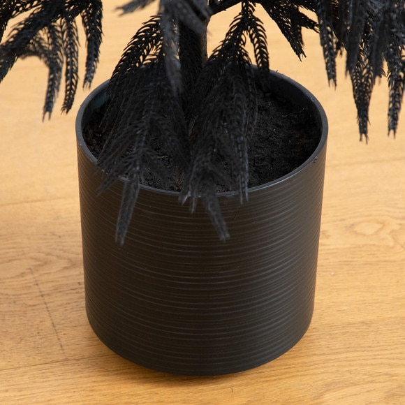 4-ft Artificial Halloween Real Touch Black Norfolk Pine Christmas Tree with Natural Look - SKU #T5242 - 3