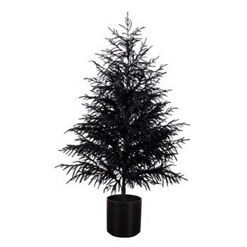 5-ft Artificial Halloween Real Touch Black Norfolk Pine Christmas Tree with Natural Look - SKU #T5243