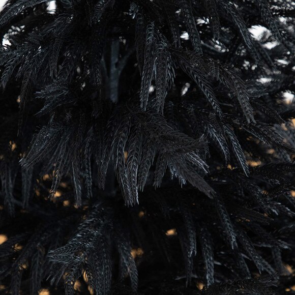 5-ft Artificial Halloween Real Touch Black Norfolk Pine Christmas Tree with Natural Look - SKU #T5243 - 3