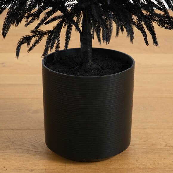 5-ft Artificial Halloween Real Touch Black Norfolk Pine Christmas Tree with Natural Look - SKU #T5243 - 4