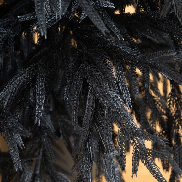 6-ft Artificial Halloween Real Touch Black Norfolk Pine Christmas Tree with Natural Look - SKU #T5244 - 2